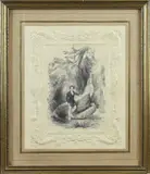 Nicolaas Pieneman, Jongeman bij rotspartij, Potloodtekening op papier