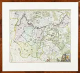 Frederick de Wit.1629 - 1706, Antieke Hollandse landkaart, Gravure op papier