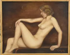 Hieronymus Janssens, Vrouwelijk naakt, Olieverf op linnen