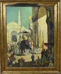 J.J. Vermeul, Arabisch stadsgezicht, Olieverf op linnen