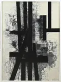 Rik Jager, Abstracte compositie, Olieverf op hardboard