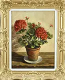 Jan H. Meijer, Aardewerken pot met bloemen, 1946, Olieverf op linnen