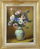 Tilly Moes, Keulse pot met anemonen, Olieverf op linnen