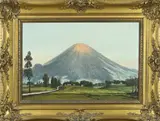 Frederik Kaxnaa, Indonesich landschap, Olieverf op linnen