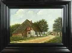 C. Bakels, Verso Pokkenhuis Tongelre, Olieverf op paneel