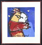 Herman Brood, De Kus, Litho op linnen