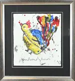 Spetterkip by Anton Heyboer, Olieverf op papier, sold Oct 2022