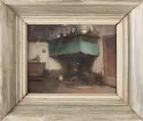 Adrianus Zwart, Boeren interieur met schouw