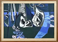 Wim Wander Kersten, Compositie I, Olieverf op karton