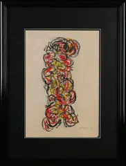 Theo Wolvecamp, '84, Abstract, Pastel op papier