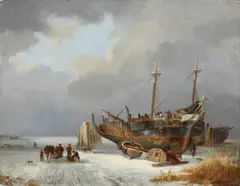 Wijnand Jan Joseph Nuijen, Winter, Olieverf op paneel