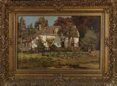 H. Bogman jr., Boerderij, Olieverf op linnen