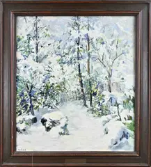 Arrah Lee Gaul, Over the bamboo vence, Olieverf op linnen