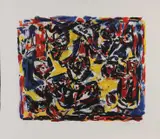 Theo Wolvecamp, Abstracte voorstelling, Litho op papier