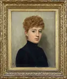 Wilhelm J. Burger, Damesportret, Olieverf op linnen