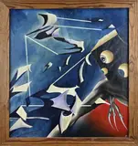 Monogram '69, Surrealistische voorstelling, Olieverf op paneel