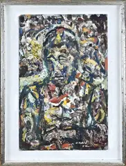 André van Helden, Portret man, Olieverf op schilderskarton
