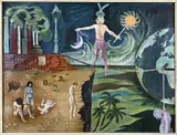 Fritz Diekmann, 1929 - 2017 Recklinghausen, Surrealistisch landschap, Olieverf op linnen