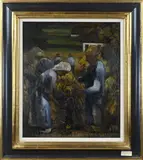 F. Huysmans, Landarbeiders, Olieverf op linnen