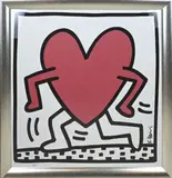 Keith Haring, Walking Hart, Lithografie op papier