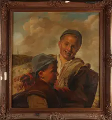 Gerbrands, Vissersjongens, Olieverf op linnen