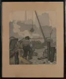 Jaromír Stretti-Zamponi, Chantiers Parisiens pres de Notre Dame, Ets, aquatint op papier