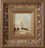 G. van Heemskerk, Zeilboot, Olieverf op paneel