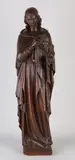 Groot eikenhouten heilig figuur met rank, H 64 cm.