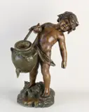 1900 by Groot antiek Frans compositie metalen figuur, sold Jul 2022