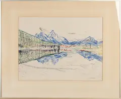 Jan Wiegers, Davos, Pastel op papier