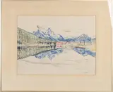 Jan Wiegers, Davos, Pastel op papier