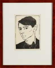 Jan Mankes, Zelfportret, Houtsnede op papier