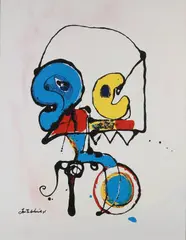 Jan te Wierik, '96, Abstract, Acryl op linnen