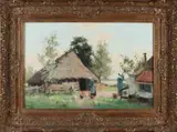 Adrianus Zwart, Boerderij met boerin en kippen