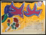 Fantasie voorstelling by Groot werk Guilliaume Corneille, '88, Litho op papier, sold Apr 2022