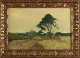 Andries Verleur, Landschap met turfsteker, Olieverf op linnen