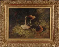 Anthony Keizer, Paddestoelen, Olieverf op linnen