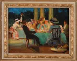 G. van Zevenberghen, Dinner bij avond, Olieverf op paneel