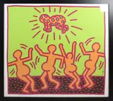 Keith Haring, Dansende zwangere dames, Lithografie op papier