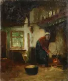 G.J. Sijthoff, Boerenvrouw bij haardplaats