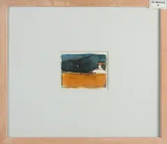 Abstract landschap by Ger Meinema, Aquarel op papier, sold Apr 2022