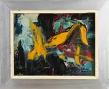 E. van Loon, Abstracte compositie, Olieverf op linnen