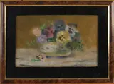 Jan Bleijs, Pot met violen, Pastel op papier