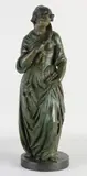 Jolie Fille de Perth by 19e Eeuws zwaar compositie metalen figuur, sold Apr 2022