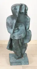 Zeer grote kubistische bronzen sculptuur, Alexander Archipenko