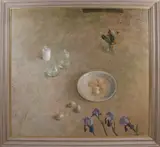 Groot werk van Jan van der Kooi, Stilleven, Galerie waarde: € 20.000,= Olieverf op paneel