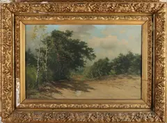 Willem van der Worp, Bosgezicht, Olieverf op linnen