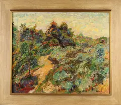 Jacobus Doeser, Impressionistisch landschap, Olieverf op linnen