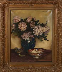 Willy Fleur, Bloemstilleven, Olieverf op linnen