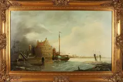 Frits Meijer, Hollands wintergezicht, Olieverf op linnen